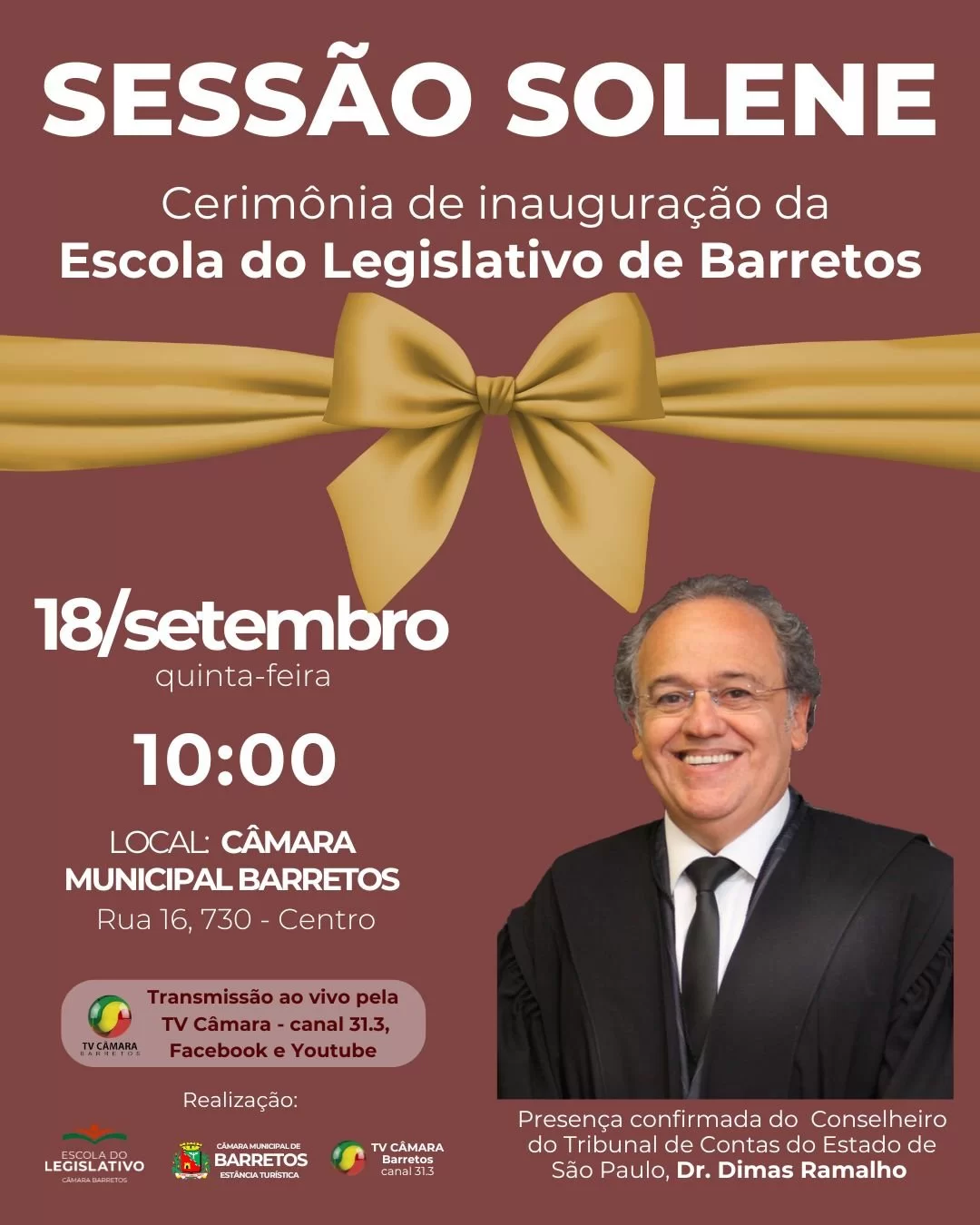 Registro da inauguração da Escola do Legislativo
