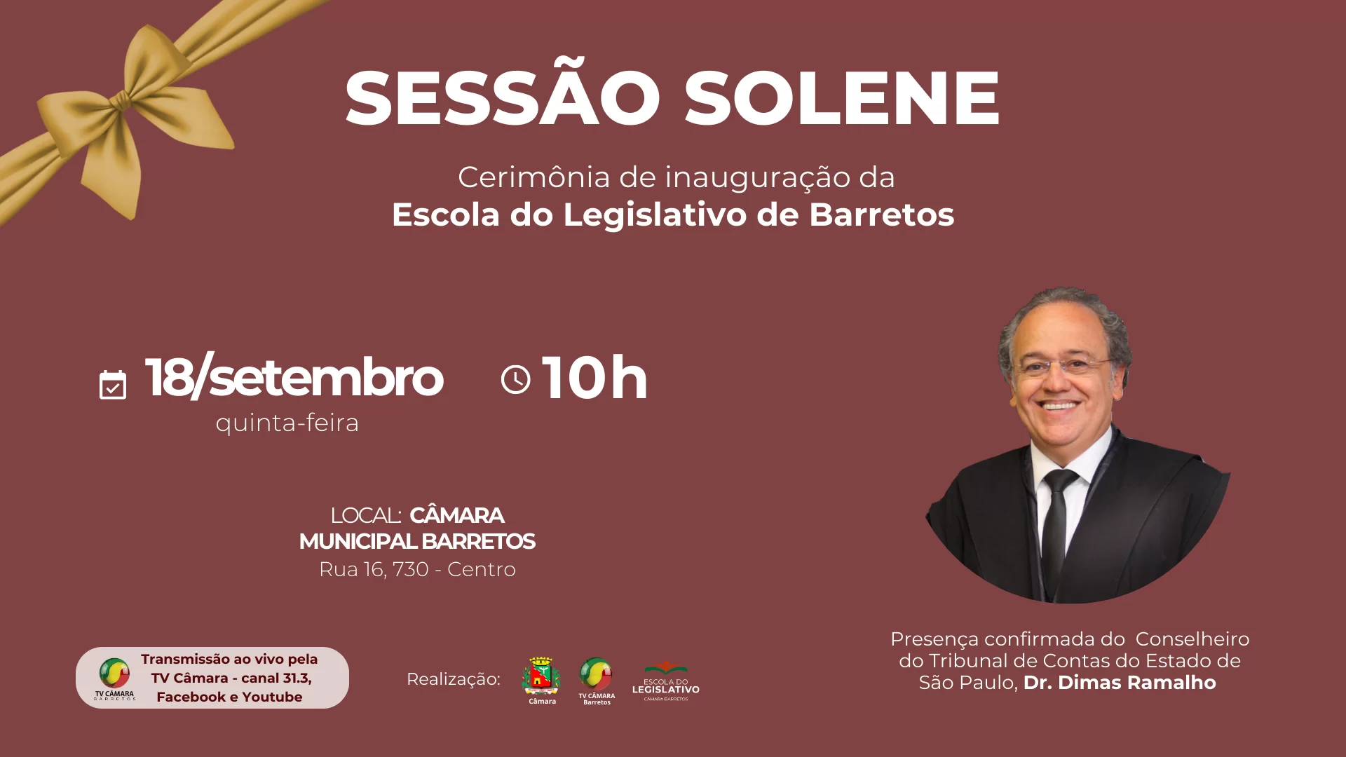 Registro da inauguração da Escola do Legislativo
